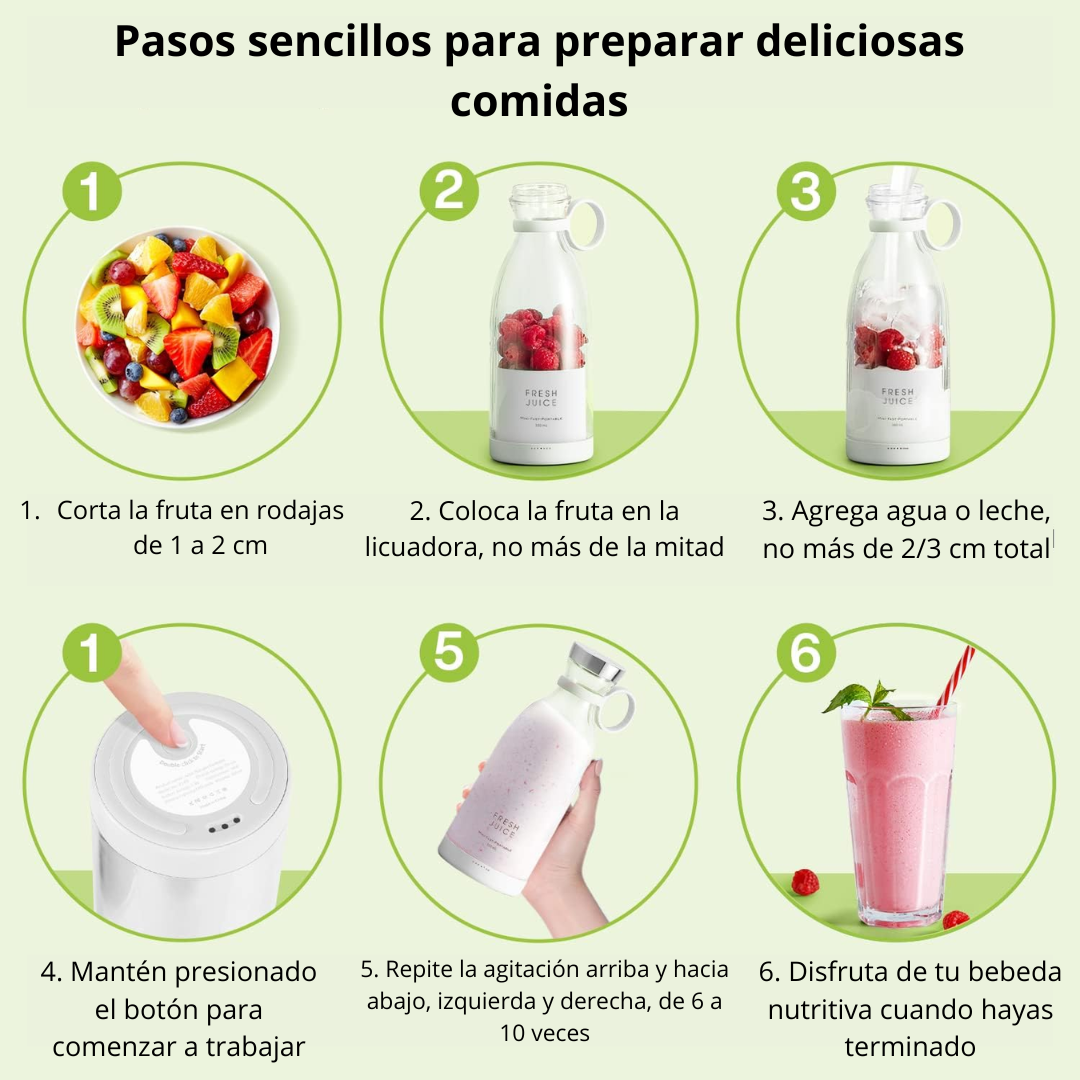 FreshLoop Batidora de frutas inalámbrica portátil